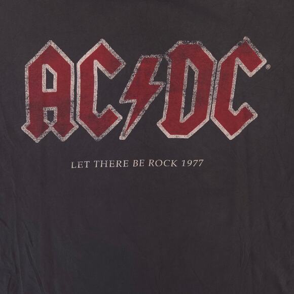 ACDC Band Crew Neck Short Sleeve Graphic T Shirt Mens Size Medium M Gray - Picture 4 of 9
